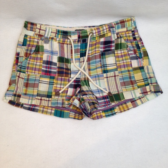 J. Crew Pants - J. Crew Women Patchwork Plaid Size 4 Cotton Shorts